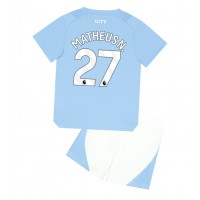 Manchester City Matheus Nunes #27 Koti Peliasu Lasten 2023-24 Lyhythihainen (+ Lyhyet housut)